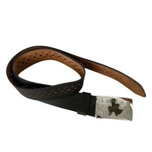 Chambers Belt Co. size 38 western saddle brand buckle and belt cowgirl